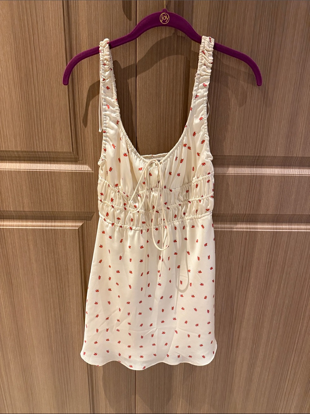 Zara Cream Dress with Subtle Pink Accents